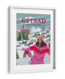 Póster de viaje Mujer en Gstaad, Suiza - Caroline Bonne Muller | Cuadro decorativo de Canvas Lab