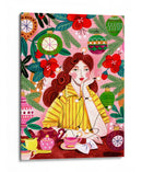 Mujer retro de Navidad - Caroline Bonne Muller | Cuadro decorativo de Canvas Lab