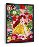 Mujer retro de Navidad - Caroline Bonne Muller | Cuadro decorativo de Canvas Lab