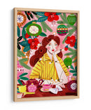Mujer retro de Navidad - Caroline Bonne Muller | Cuadro decorativo de Canvas Lab
