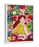 Mujer retro de Navidad - Caroline Bonne Muller | Cuadro decorativo de Canvas Lab