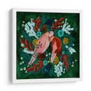 Aves invernales: tórtola en verde - Caroline Bonne Muller | Cuadro decorativo de Canvas Lab