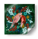 Aves invernales: tórtola en verde - Caroline Bonne Muller | Cuadro decorativo de Canvas Lab