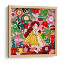 Navidad Retro Mujer Santa - Caroline Bonne Muller | Cuadro decorativo de Canvas Lab
