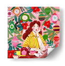 Navidad Retro Mujer Santa - Caroline Bonne Muller | Cuadro decorativo de Canvas Lab