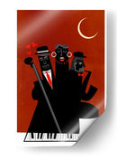 Cantando Alrededor del Árbol de Navidad - Kubistika | Cuadro decorativo de Canvas Lab