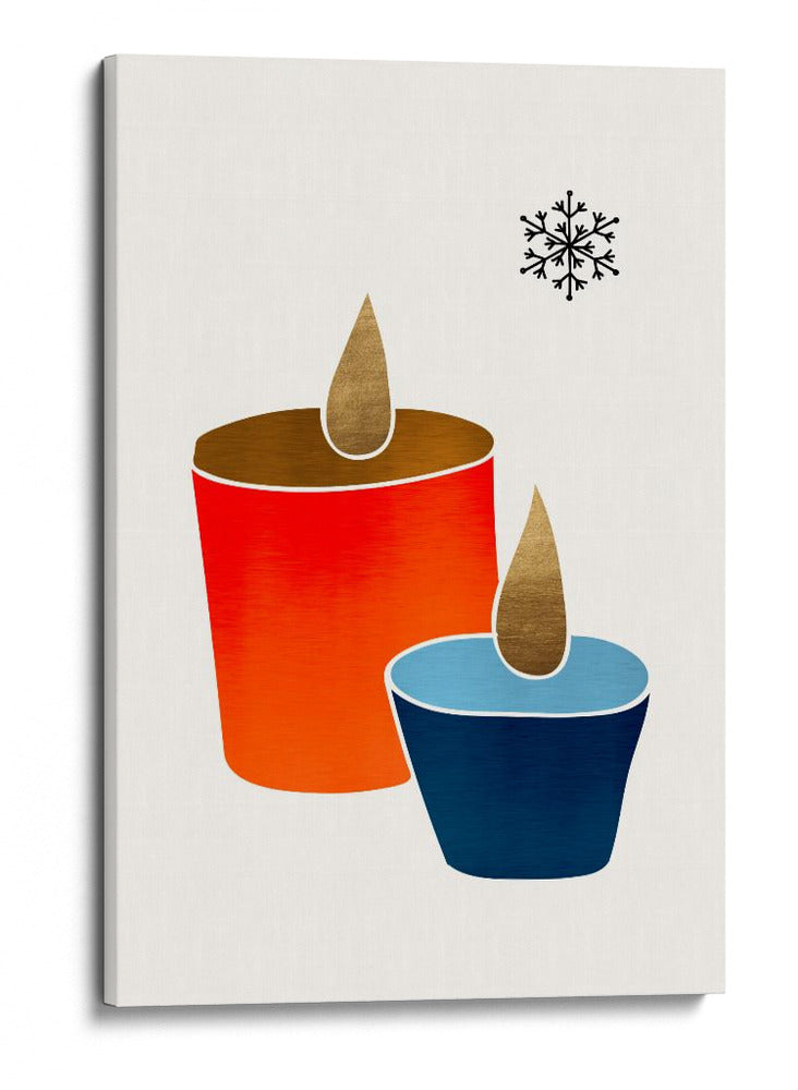 Velas de Navidad - Kubistika | Cuadro decorativo de Canvas Lab