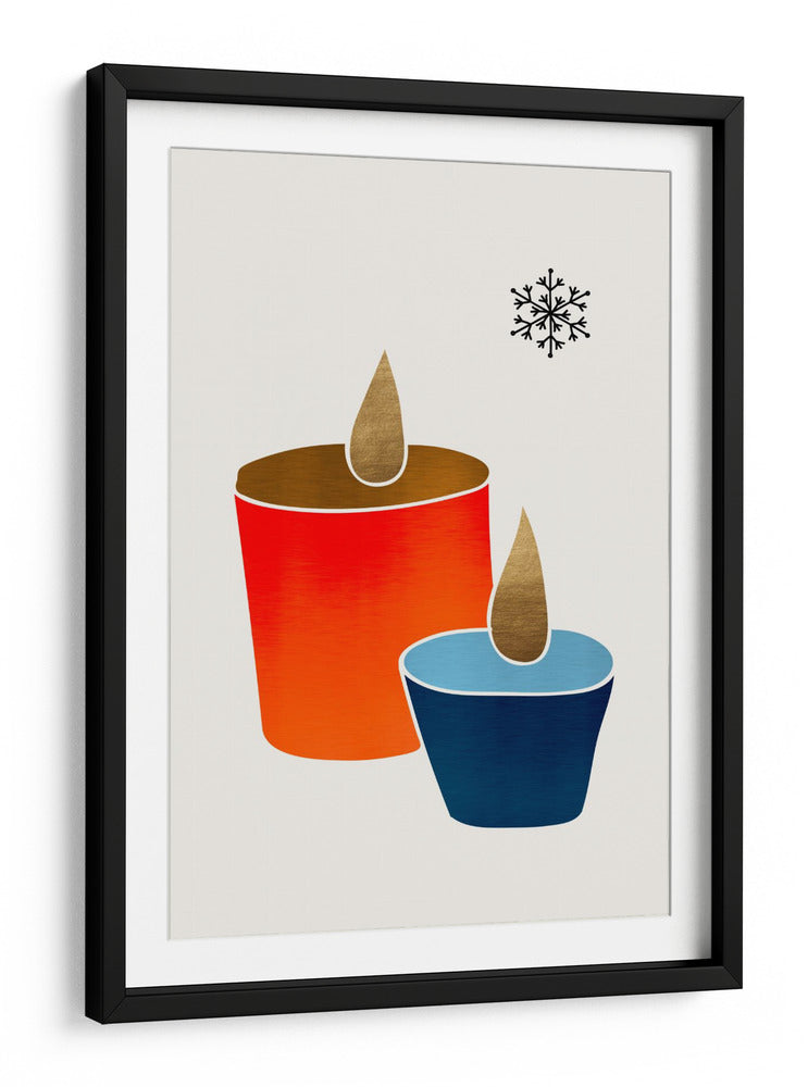 Velas de Navidad - Kubistika | Cuadro decorativo de Canvas Lab