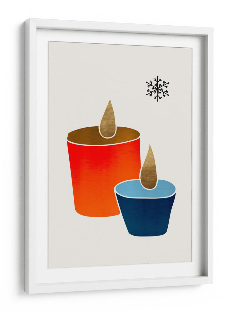 Velas de Navidad - Kubistika | Cuadro decorativo de Canvas Lab