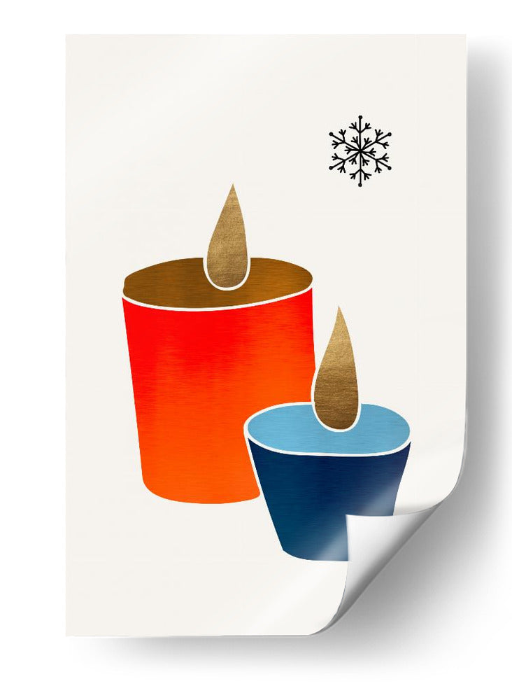 Velas de Navidad - Kubistika | Cuadro decorativo de Canvas Lab