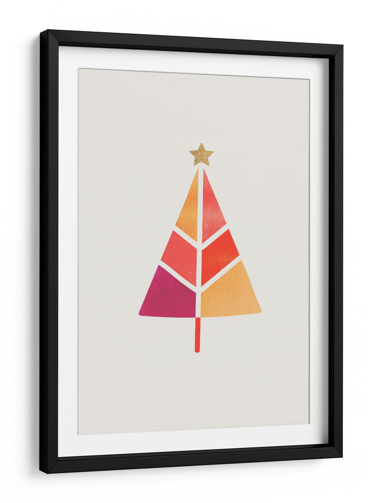 Pequeño árbol de Navidad - Kubistika | Cuadro decorativo de Canvas Lab