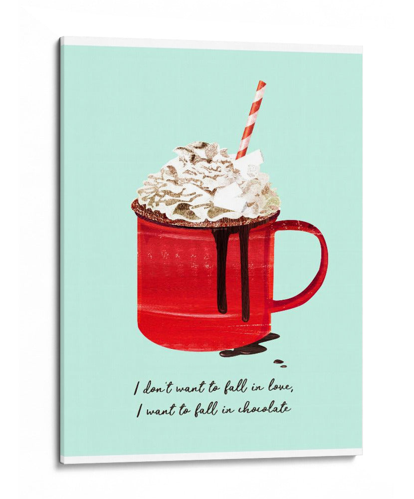 Caer en chocolate - Goed Blauw | Cuadro decorativo de Canvas Lab