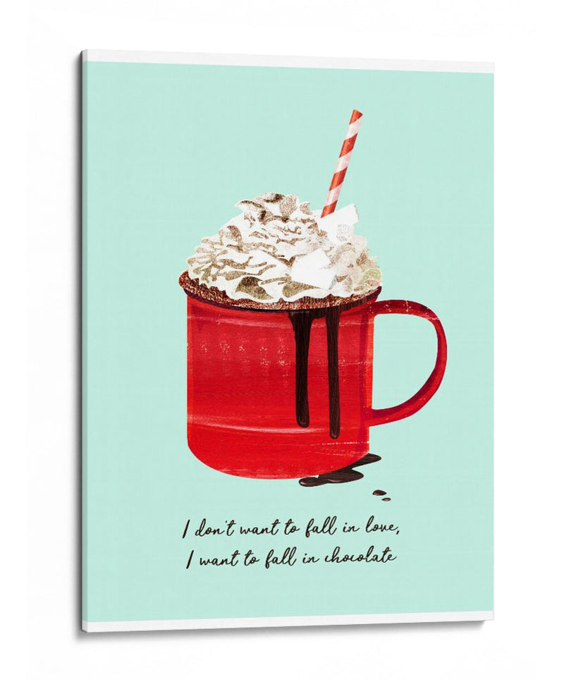 Caer en chocolate - Goed Blauw | Cuadro decorativo de Canvas Lab
