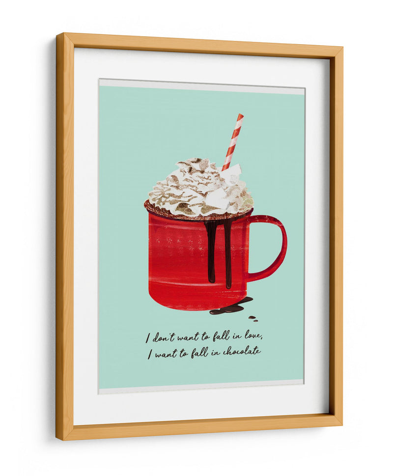 Caer en chocolate - Goed Blauw | Cuadro decorativo de Canvas Lab