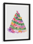 Árbol de Navidad floral en acuarela - Rosana Laiz Blursbyai | Cuadro decorativo de Canvas Lab