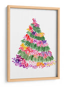 Árbol de Navidad floral en acuarela - Rosana Laiz Blursbyai | Cuadro decorativo de Canvas Lab