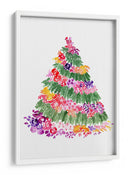 Árbol de Navidad floral en acuarela - Rosana Laiz Blursbyai | Cuadro decorativo de Canvas Lab