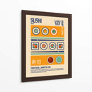 Estampa de Comida Japonesa Sushi - Retrodrome | Cuadro decorativo de Canvas Lab