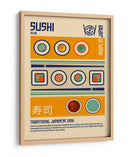 Estampa de Comida Japonesa Sushi - Retrodrome | Cuadro decorativo de Canvas Lab