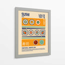 Estampa de Comida Japonesa Sushi - Retrodrome | Cuadro decorativo de Canvas Lab