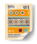 Estampa de Comida Japonesa Sushi - Retrodrome | Cuadro decorativo de Canvas Lab