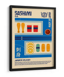 Sashimi Estampa Comida Japonesa - Retrodrome | Cuadro decorativo de Canvas Lab
