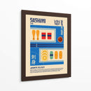 Sashimi Estampa Comida Japonesa - Retrodrome | Cuadro decorativo de Canvas Lab