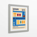Sashimi Estampa Comida Japonesa - Retrodrome | Cuadro decorativo de Canvas Lab