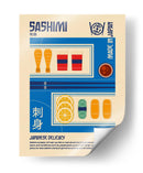 Sashimi Estampa Comida Japonesa - Retrodrome | Cuadro decorativo de Canvas Lab
