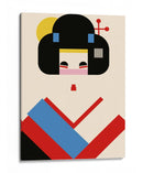 Ilustración Geométrica de Geisha Girl - Retrodrome | Cuadro decorativo de Canvas Lab
