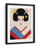 Ilustración Geométrica de Geisha Girl - Retrodrome | Cuadro decorativo de Canvas Lab
