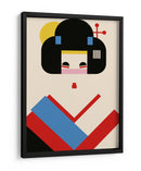 Ilustración Geométrica de Geisha Girl - Retrodrome | Cuadro decorativo de Canvas Lab
