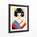 Ilustración Geométrica de Geisha Girl - Retrodrome | Cuadro decorativo de Canvas Lab