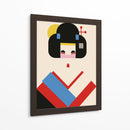 Ilustración Geométrica de Geisha Girl - Retrodrome | Cuadro decorativo de Canvas Lab