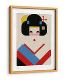 Ilustración Geométrica de Geisha Girl - Retrodrome | Cuadro decorativo de Canvas Lab