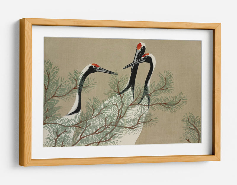 Grullas de Momoyogusa - Kamisaka Sekka | Cuadro decorativo de Canvas Lab