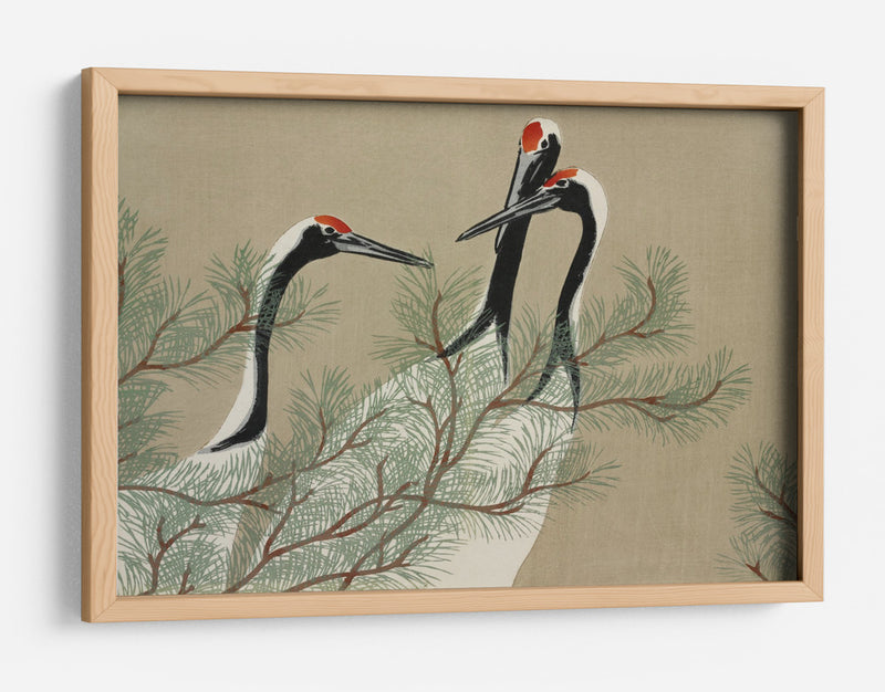 Grullas de Momoyogusa - Kamisaka Sekka | Cuadro decorativo de Canvas Lab