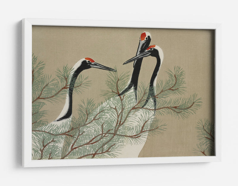 Grullas de Momoyogusa - Kamisaka Sekka | Cuadro decorativo de Canvas Lab