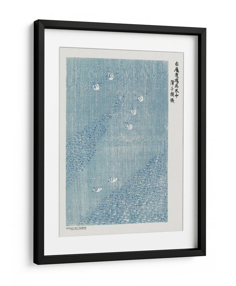 Grabado en Madera Azul - Yatsuo No Tsubaki | Cuadro decorativo de Canvas Lab