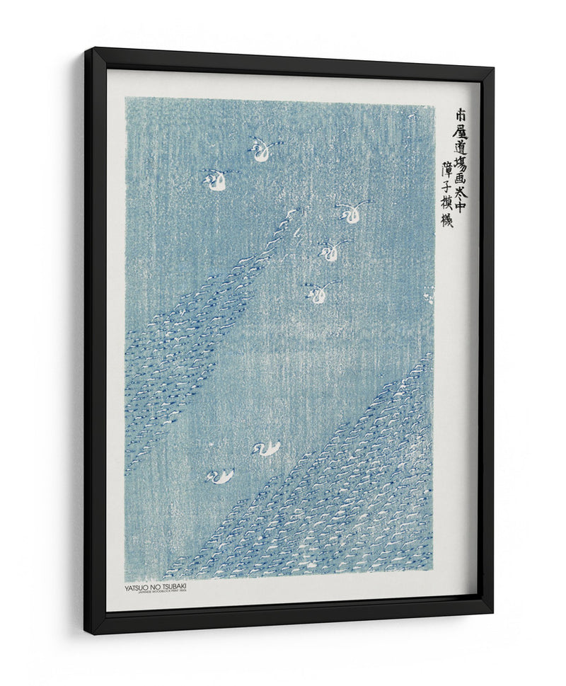 Grabado en Madera Azul - Yatsuo No Tsubaki | Cuadro decorativo de Canvas Lab