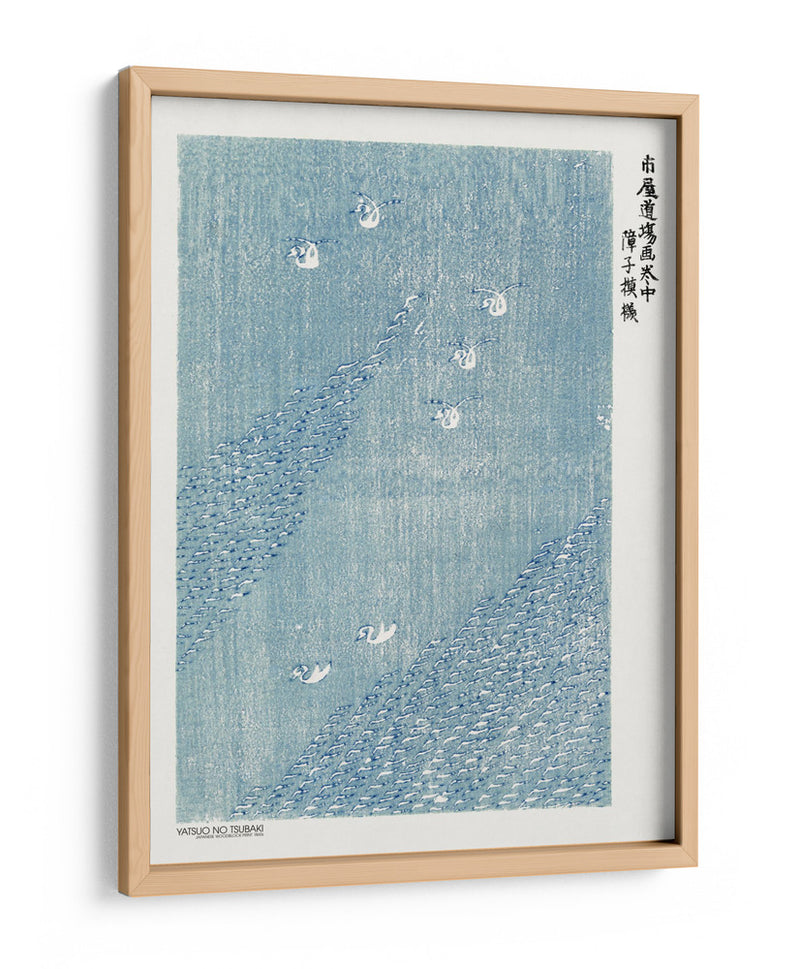 Grabado en Madera Azul - Yatsuo No Tsubaki | Cuadro decorativo de Canvas Lab