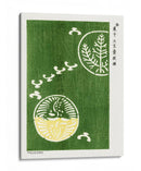 Xilografía Verde - Yatsuo No Tsubaki | Cuadro decorativo de Canvas Lab