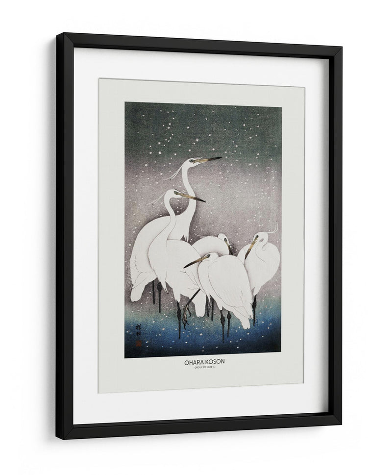 Grupo de garzas - Ohara Koson | Cuadro decorativo de Canvas Lab