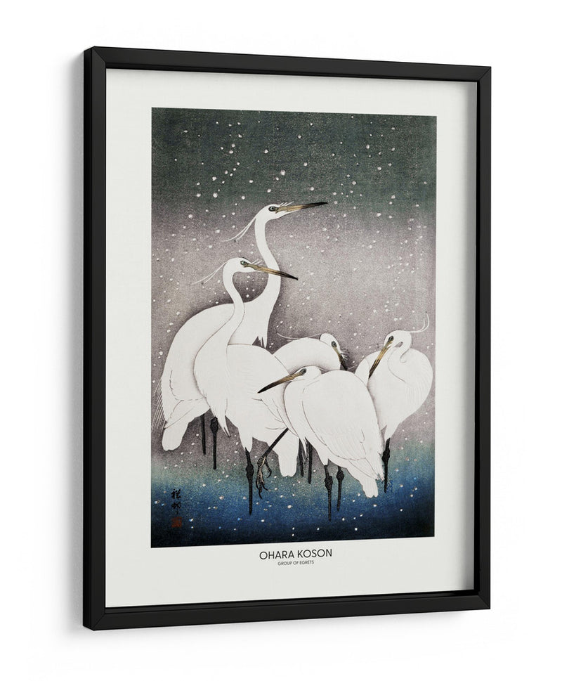 Grupo de garzas - Ohara Koson | Cuadro decorativo de Canvas Lab