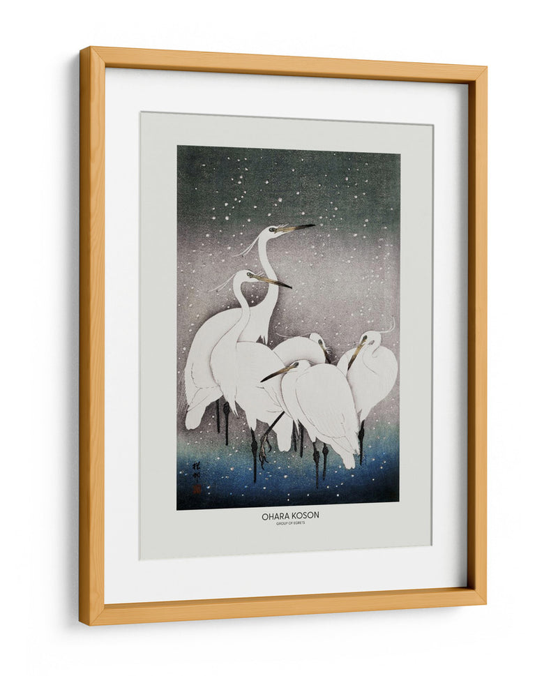 Grupo de garzas - Ohara Koson | Cuadro decorativo de Canvas Lab