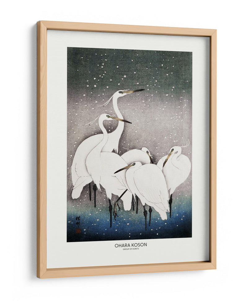 Grupo de garzas - Ohara Koson | Cuadro decorativo de Canvas Lab