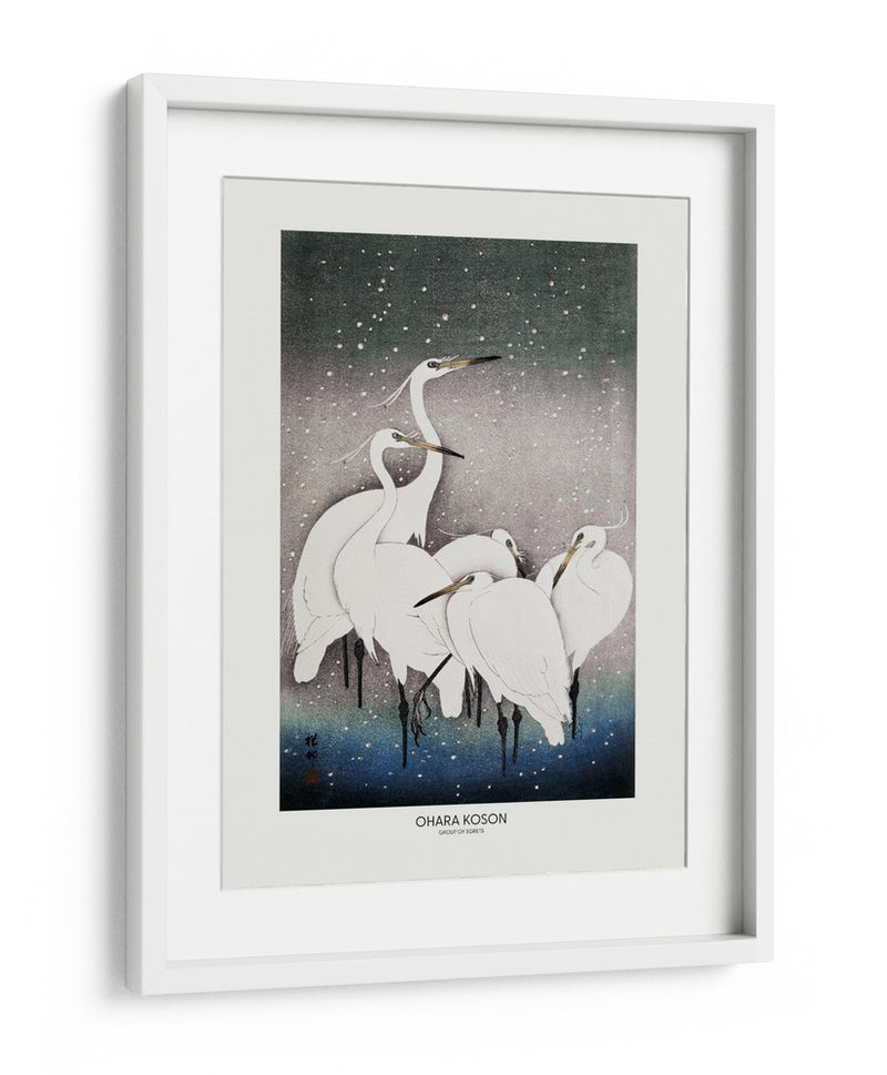 Grupo de garzas - Ohara Koson | Cuadro decorativo de Canvas Lab