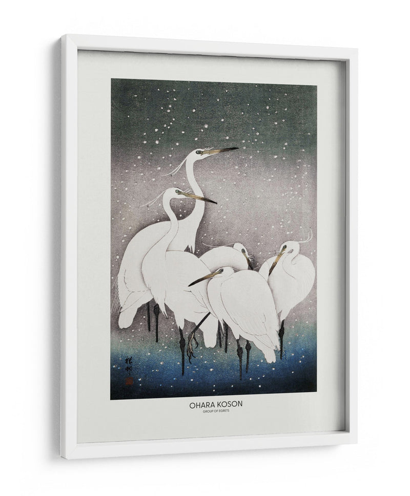 Grupo de garzas - Ohara Koson | Cuadro decorativo de Canvas Lab