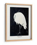 Garceta en la lluvia - Ohara Koson | Cuadro decorativo de Canvas Lab