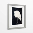 Garceta en la lluvia - Ohara Koson | Cuadro decorativo de Canvas Lab